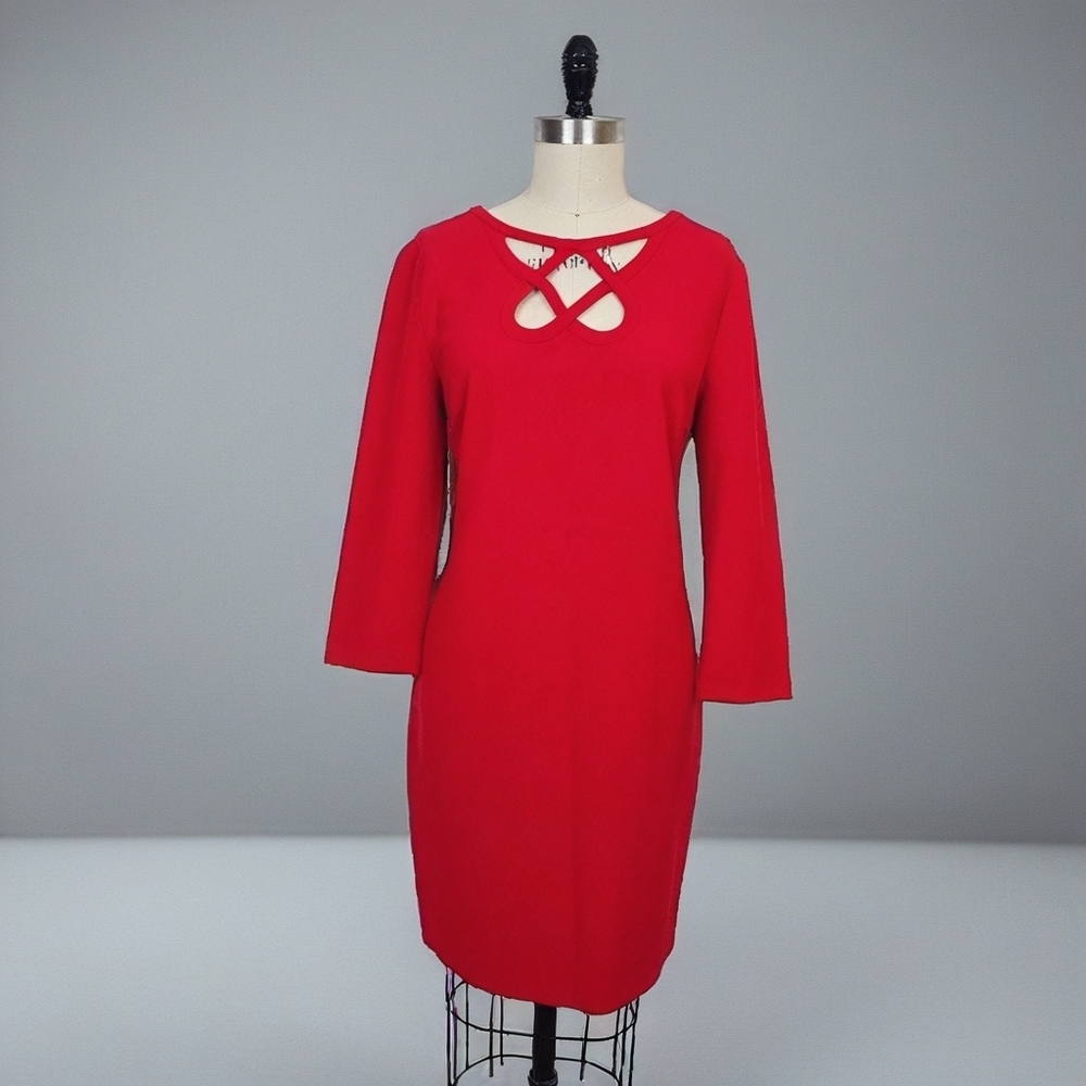 Diane‎ Von Furstenberg Sheat Midi Cutout Dress Size 12